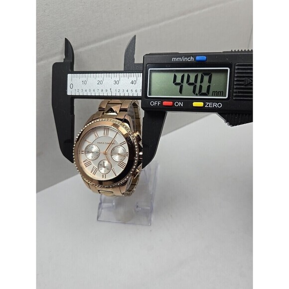 Vince Camuto Rose Gold Chronograph Womens Watch VC5156 New Battery Crystals